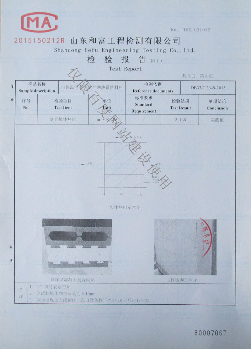 检验报告第8页