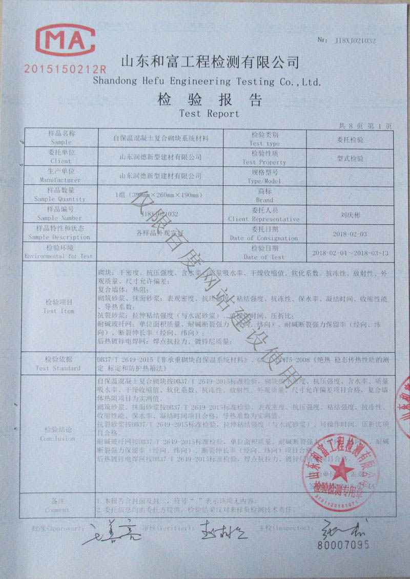 检验报告第1页